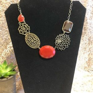 Gold Filigree Fashion Necklace